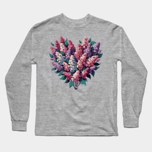 Purple Lilac Bush Long Sleeve T-Shirt